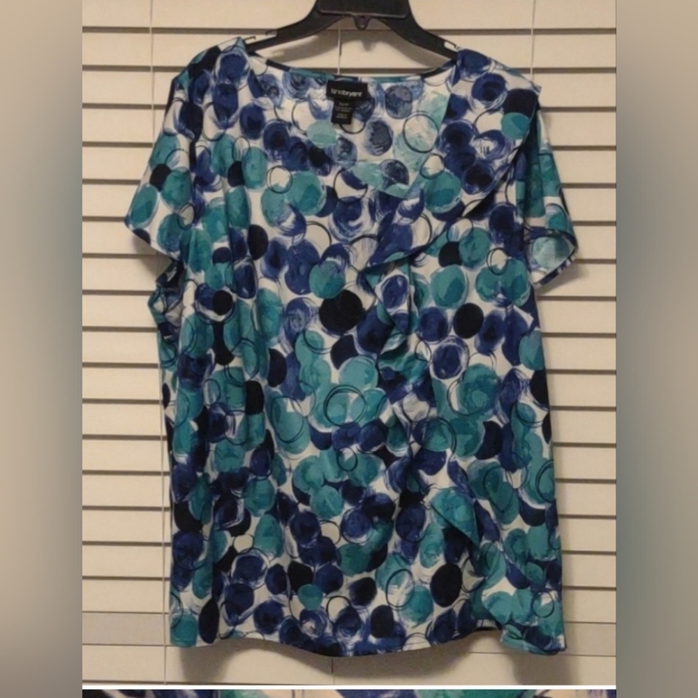 Lane Bryant multicolor short sleeve blouse 22/24